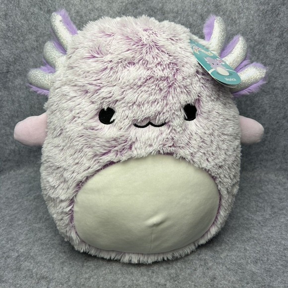 Squishmallow 12" Monica Axolotl Soft Purple FuzzAmallow Sea Life Plush Fuzzy - Picture 1 of 11